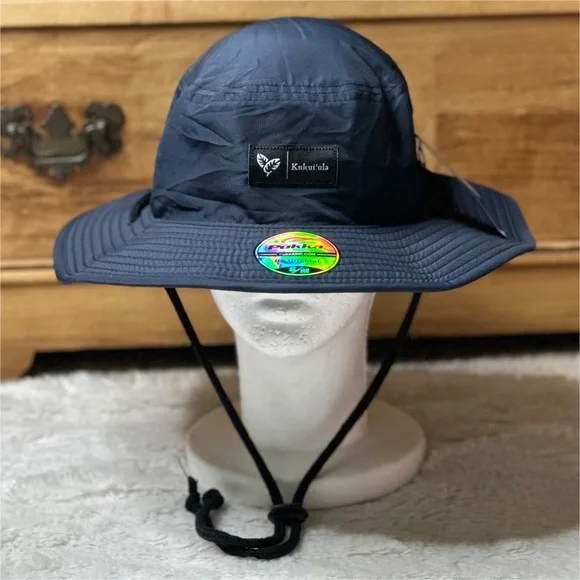 NWT Pukka Original Shademaker II Kukui’ula Patch Golf Hat Navy Men’s S/M - Picture 1 of 11